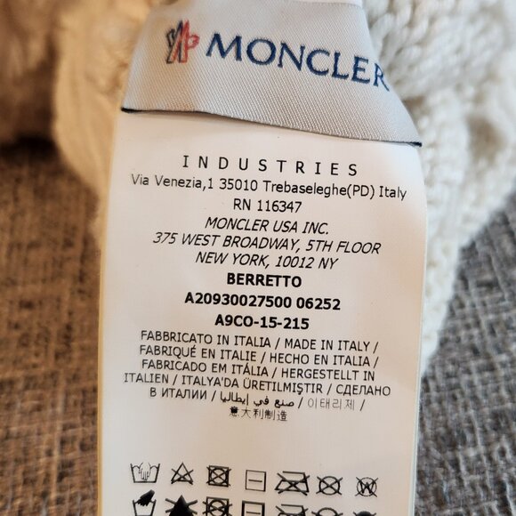 Moncler Berretto 100% Virgin Wool Knit Beanie w/ PomPom - Picture 14 of 14